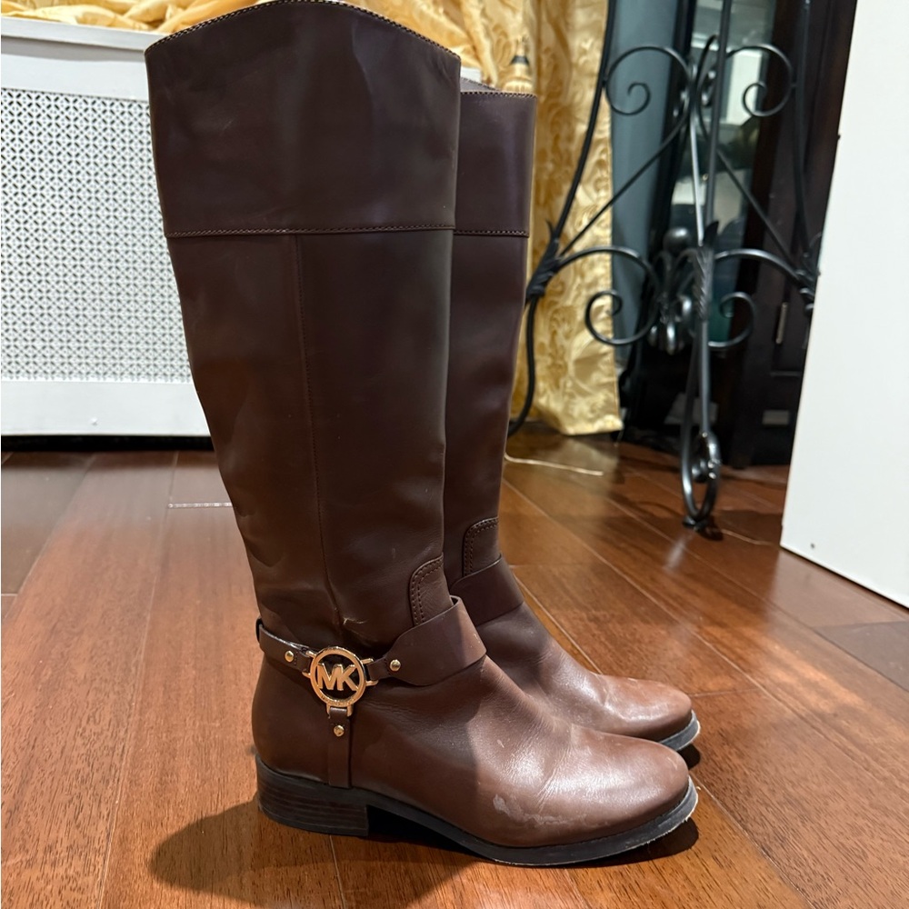 Michael Kors Women's Dark Brown Over the Knee Boots